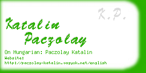 katalin paczolay business card